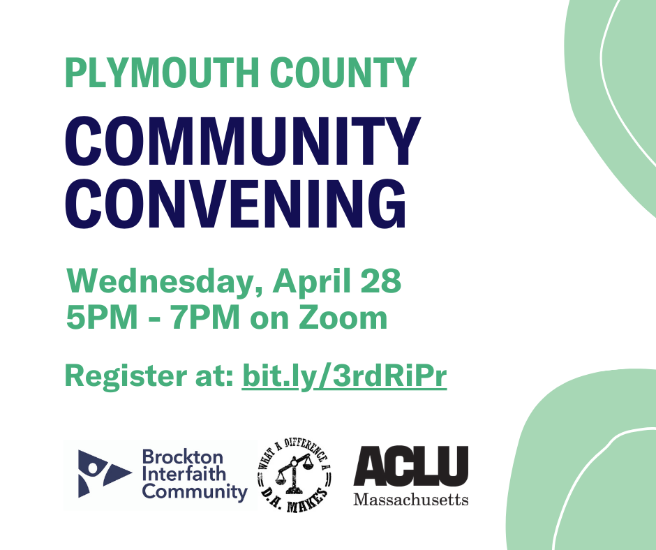 Plymouth Community Convening Wednesday April 28 at 5PM on Zoom