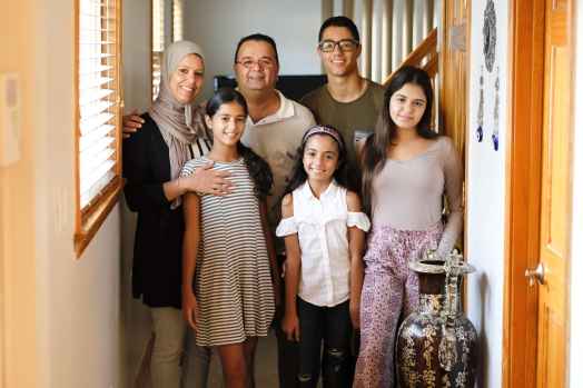 Plaintiffs Ghassan and Nadia Alasaad with their four children